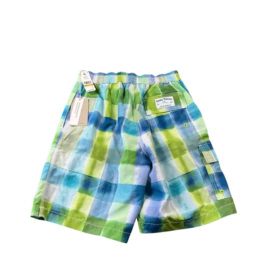 Tommy Bahama Baja Harbor Maui Blue Cove Men Swim Trunks Small ST924543 NWT